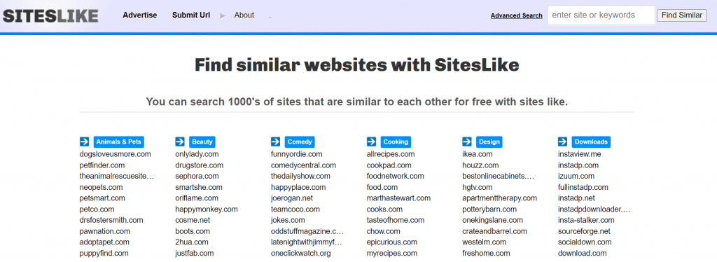 siteslike websitesi